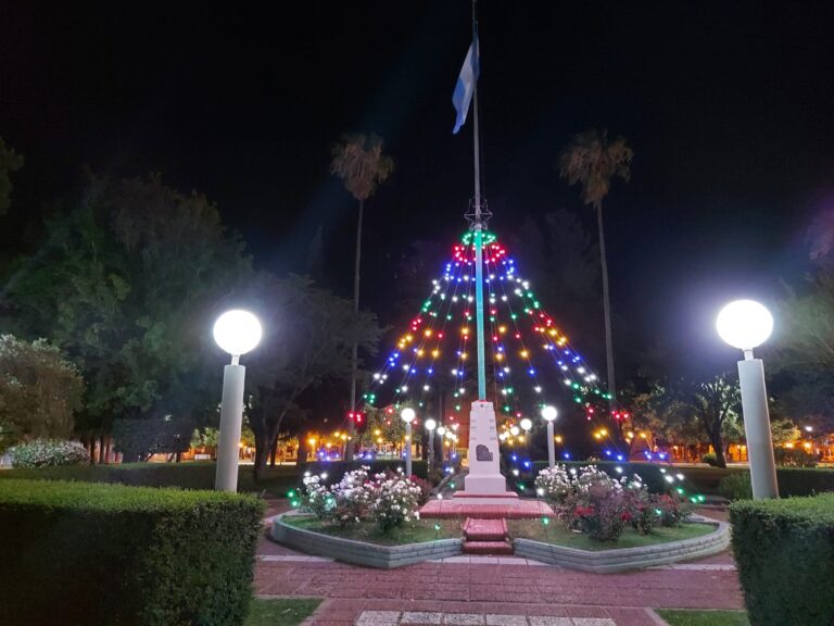 Los Cardos y un arbolito que agiganta el espíritu navideño de la localidad