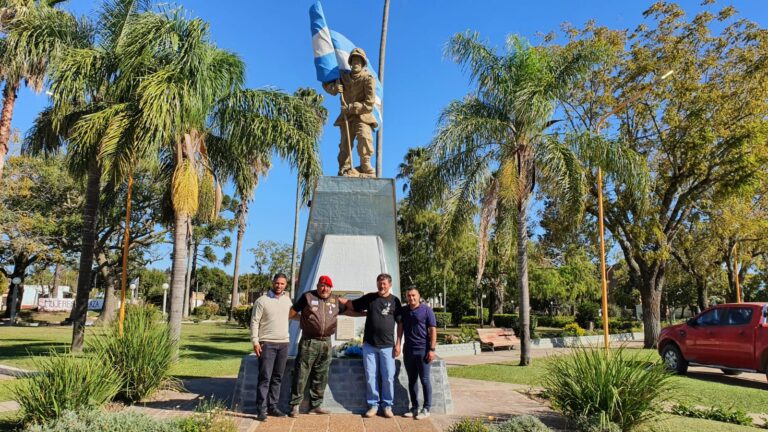 Alan Tramannoni homenajeó a los ex soldados locales de Malvinas