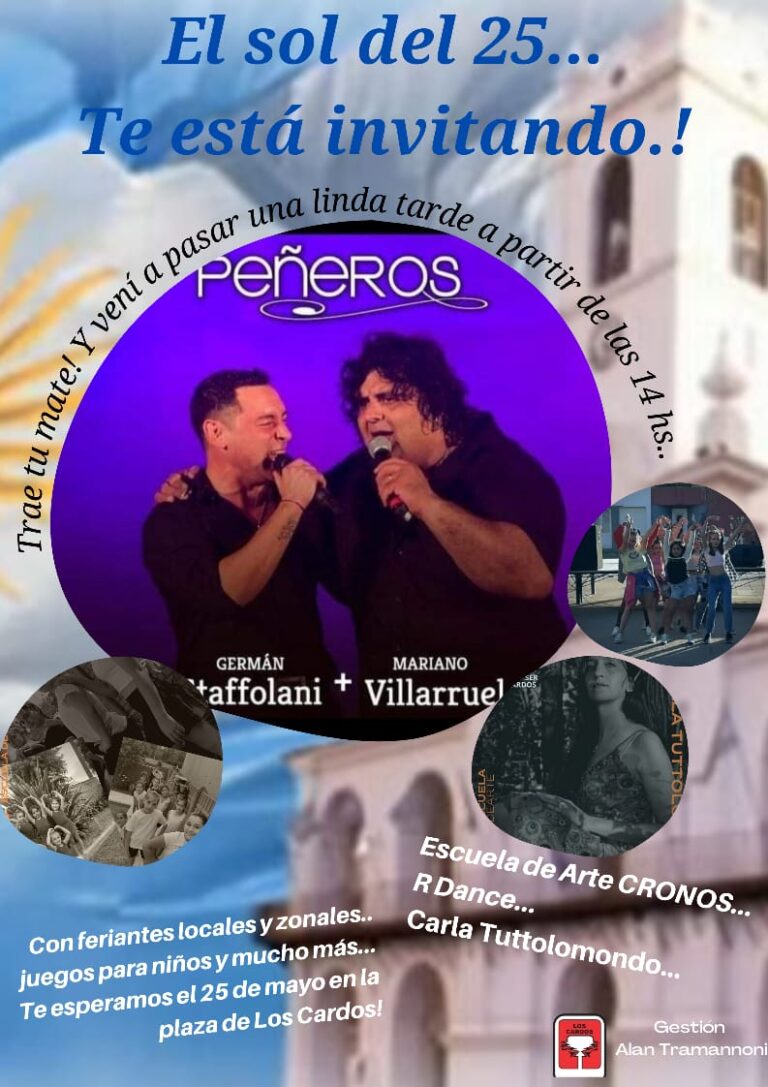 El miércoles, la comuna festejará con «El sol del 25»