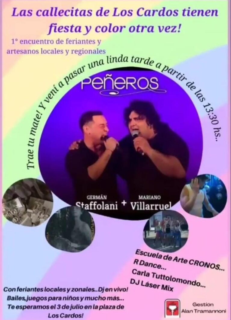 DOMINGO 3 EN LOS CARDOS – Se viene el «Primer encuentro de Feriantes y Artesanos locales, zonales y regionales»