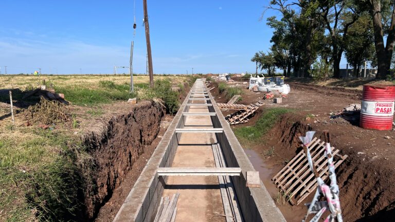 Culmina la obra de desagües de la calle San Martín